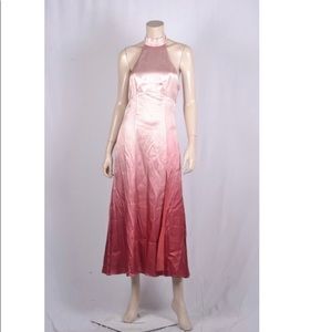 Free people pink ombré halter cocktail dress sz4